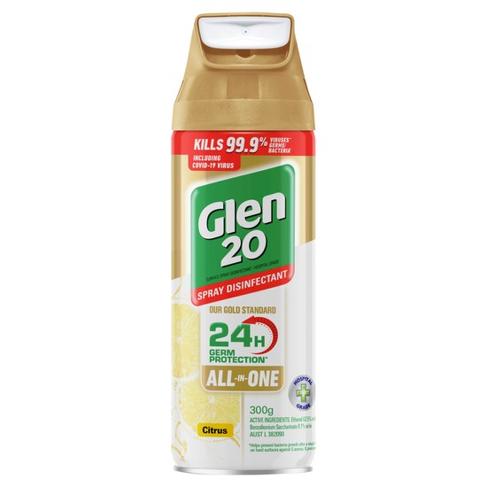 Glen 20 24H Protection Disinfectant Spray Citrus 300g